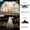 Solar Shed Light Upgrade 192LED Solar Pendant Light with 5 Lighting Modes Cool or Warm White LED Light Indoor with 2 Sensors