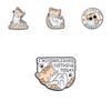 Adorable Cartoon Cat Themed Metal Brooches For Fun Fashionable Accessories For Everyone