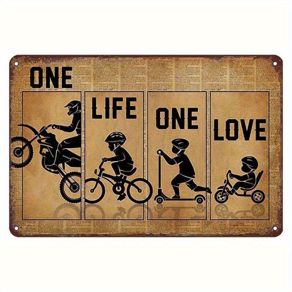 Vintage Retro Motorcycle Tin Sign Metal Wall Art Decor for Home Garage Man Cave Bar Cafe 20x30cm