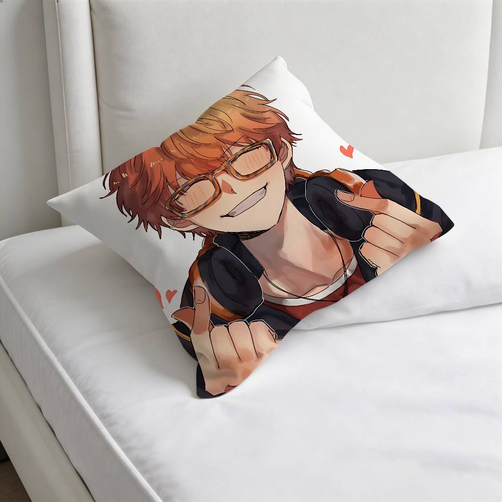 Mystic Messenger Luciel Square Pillow Case Soft Decorative Throw Pillow Cover for Home Sofa Bed