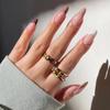 French Four-Color Wearable Press-On Nails: Ready-Made Manicure for Autumn/Winter