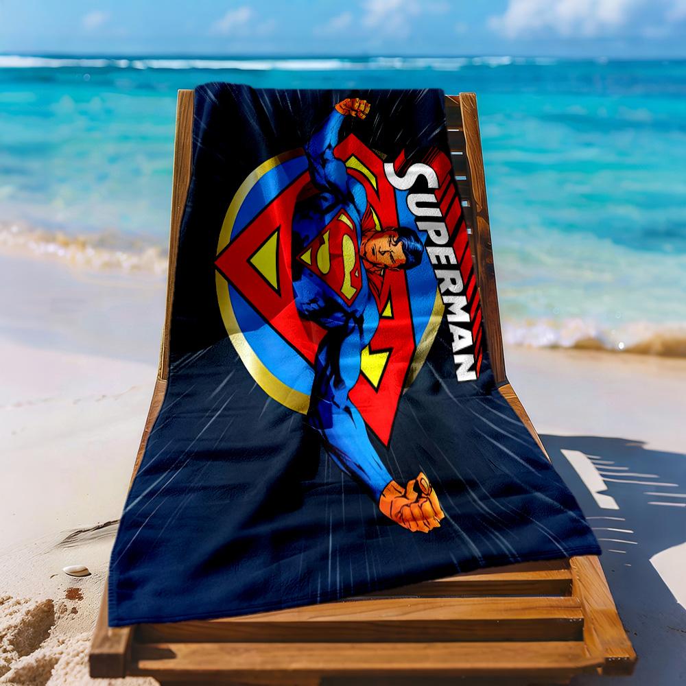 Superman Beach Towel High Absorbency & Quick-Dry Comfortable Lightweight