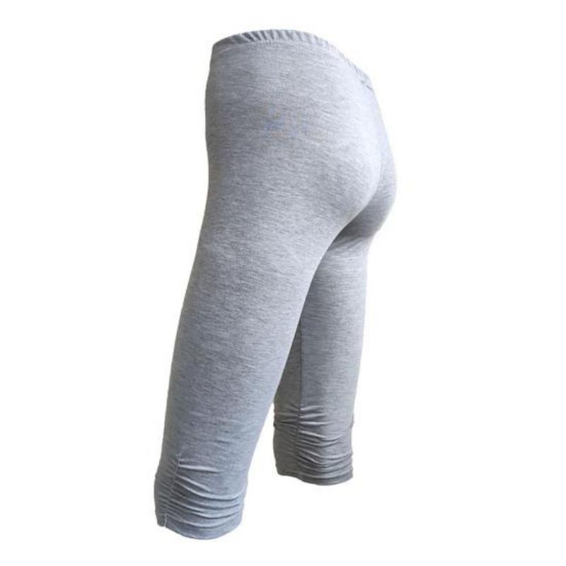 High Waist Solid Color Mid-Calf Stretchy Women Leggings Cropped Pants Bottoms for Running