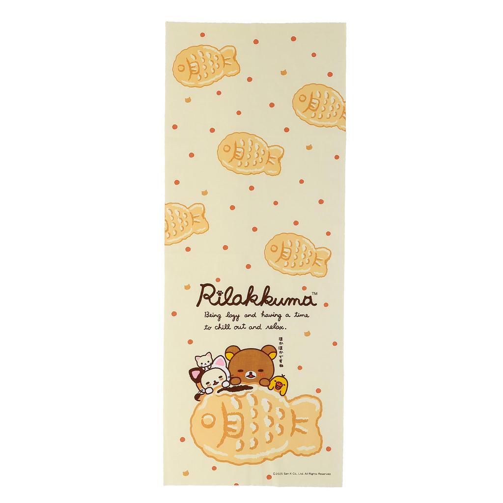 Marushin Tenugui hand Rilakkuma Taiyaki design Made in Japan Souvenir Oka fabric 6505003900 (Japanese towel) - & - - - -