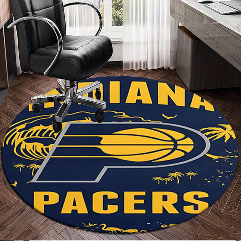 Pacers Basketball Team  Round Rug for Livingroom,Bedroom, Palyroom, Chair Rug, Area Rug, Circle Carpet, Large Size Fan Christmas Gift