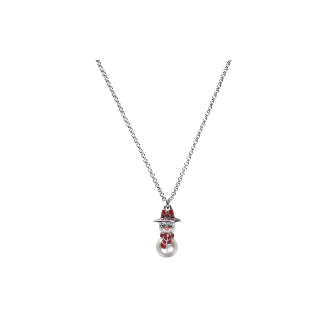 

Vivienne Westwood Snowman Pearl Necklace Women necklace 63020316-02W358-FJ Box