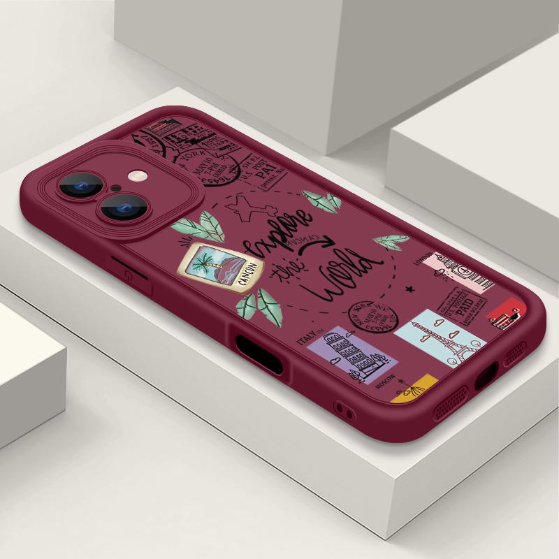 Signboard Print Matte Case For iPhone 16 Pro Max 15 Plus 14 Pro 13 12 11 XS XR 8 7 Shockproof TPU Soft Phone Cover Shell