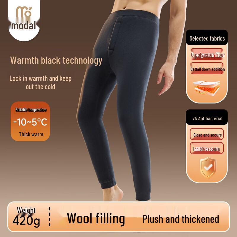 Herren Thermohose aus 100% Wolle mit Fleecefutter