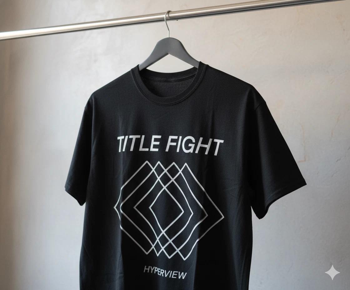Title Fight Hyperview Album Graphic T-Shirt Black Indie Rock Band Tee - T249 4XL