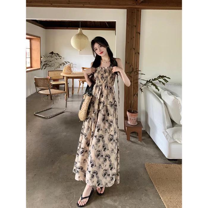 Summer 2026 Floral High Waist Fairy Mori Style Dress