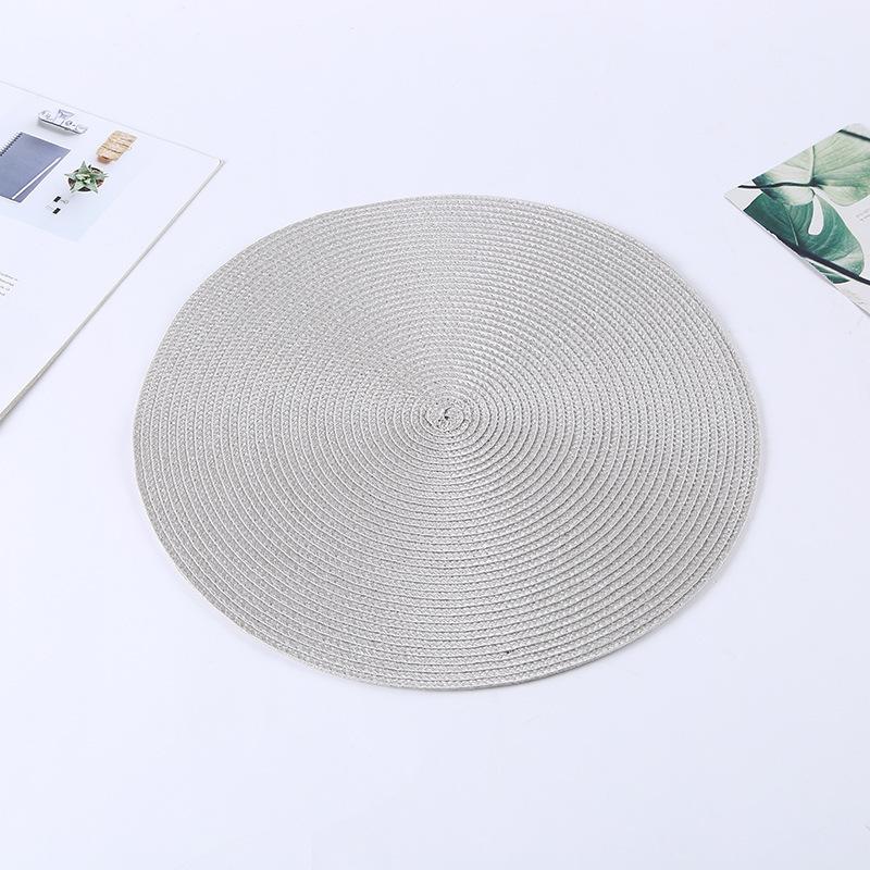 Einfaches rundes ölbeständiges einfarbiges wärmeisolierendes Platzset