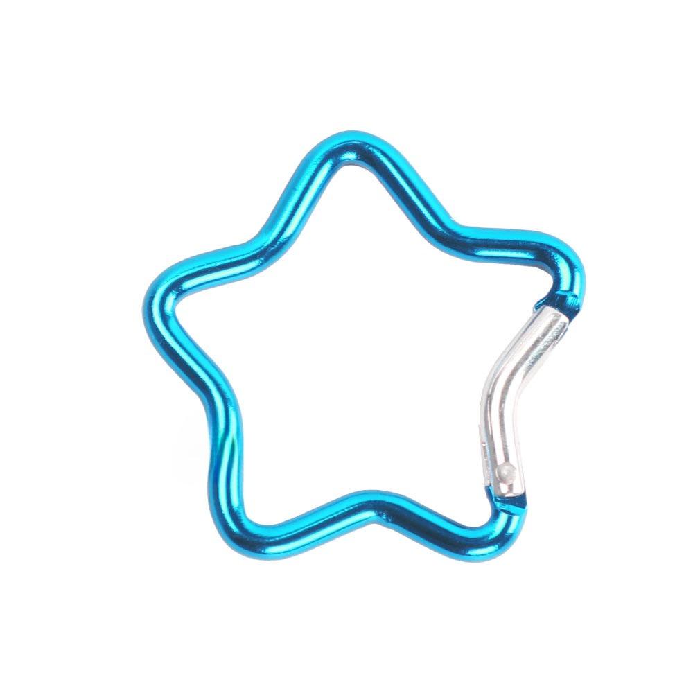 2pcs Aluminum Alloy Hanging Buckles  Five-pointed Star Climbing Buckles  Quick-hanging Keychains  Safety Buckles Backpack Buckles  in Various Colors