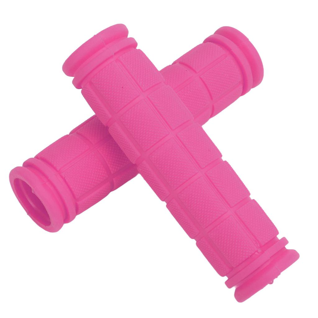 1Pair Rubber Bicycle Handle Grips Anti Slip Handlebar Grips for Mountain Road Urban BikePink