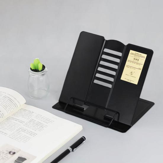 

Metal Book Stand Desk Hands Free Reading Rest Book Stand Adjustable Cookbook Documents Holder for Recipes Music Book білий