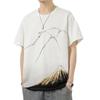 Men's 2024 Summer Trendy Round Neck Pure Cotton Short-Sleeve T-Shirt with Print