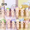12Pcs Holding Chin Angel Doll Fruit Animal Headgear Angel Figurine PVC Cartoon Angel Figure Bookshelf Desktop Decoration Ornament