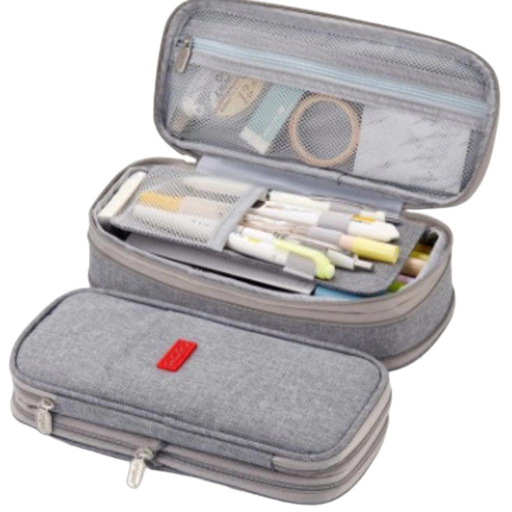 Pencil Case 600D Fabric Large Capacity Multi-Compartment Design for School