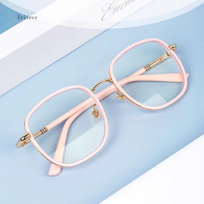 Reading Glasses Blue Light Blocking Glasses Fashion Large Frame Presbyopic Eyeglasses Women Men Metal Presbyopia Eyewear gafas