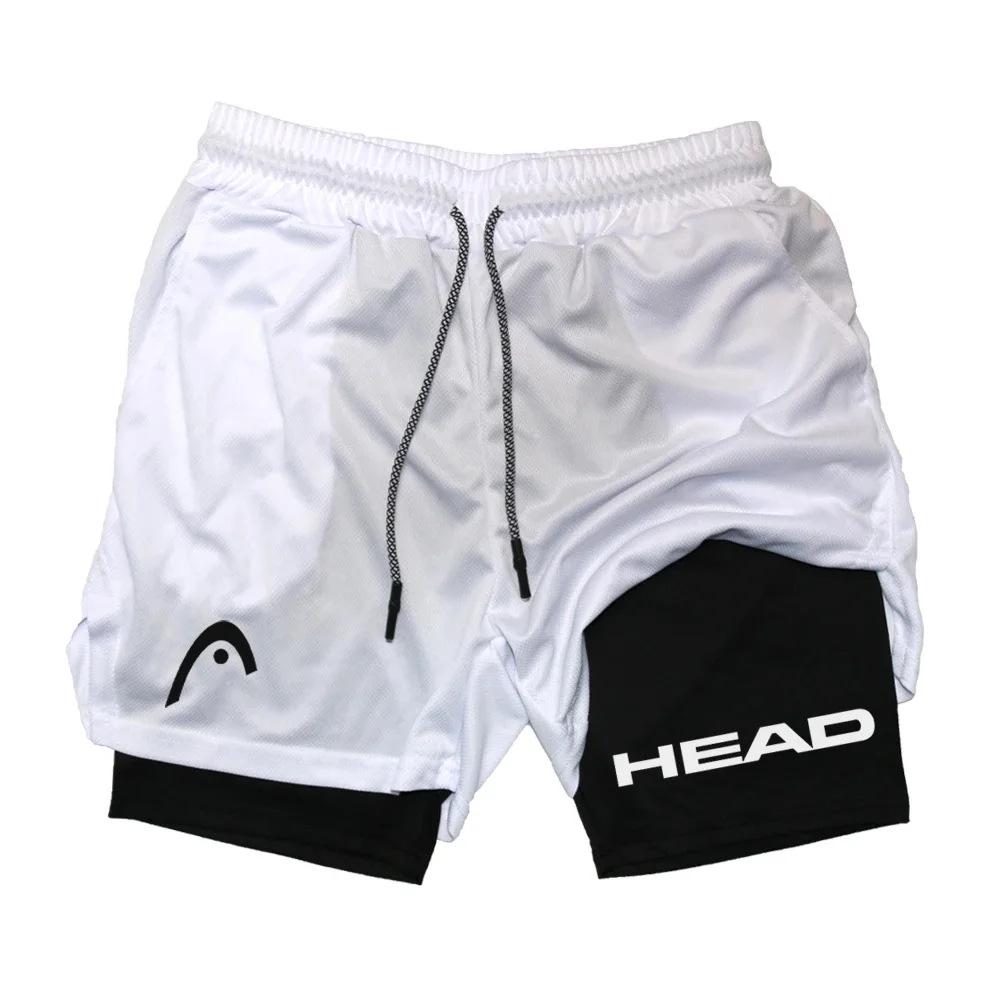 Double-Layer Digital Print Sports Shorts for Adults - Casual Fitness Apparel