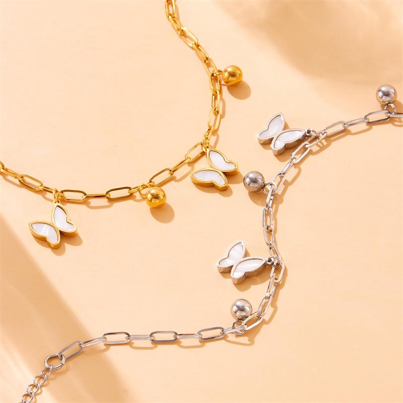 Fashion Jewelry Butterfly Heart Star Chain Pendant Bracelet for Women