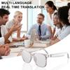 AI Glasses Wireless Earbuds Automatic Voice Translation Audio Glasses BT 5.4 AI Translator Glasses for Sports Meeting Recording