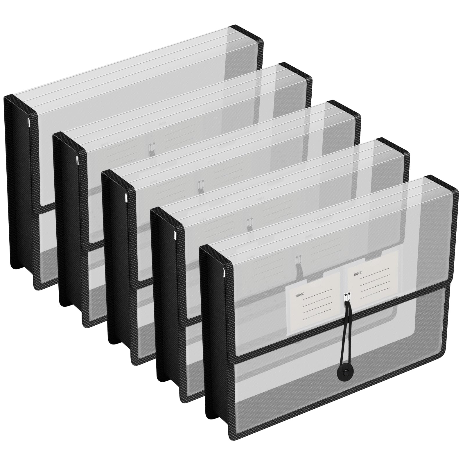 

FYY A4 Document Folders, A4 Document Cases, Plastic File Holders with Covers, Waterproof Folders, Snap Closures, Transparent Pockets, Sticky Notes