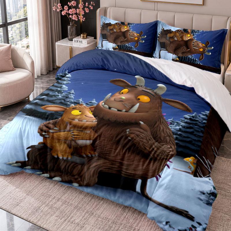 The Gruffalo 3Pcs Bedding Set Duvet Cover With Two Pillowcases For Bedroom Home Decoration