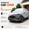 Für Chery Tiggo 8 Pro Passform Vollgarage Silberbeschichtetes Oxford-Gewebe Seitlicher Reißverschlusszugang Hitzereflektierend UV-Schutz