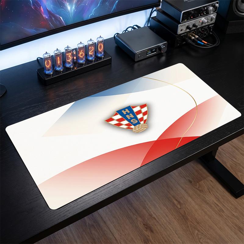 Croatia Football Crest Mouse Pad, Extended Non Slip Rubber Desk Mat for Gaming Office Laptop Fan Gift