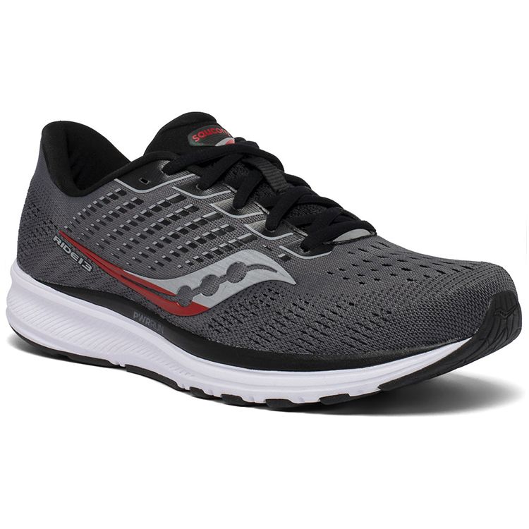 SAUCONY Ride 13 Comfort Cushioning Low Top Running Shoes Men Sneaker Charcoal S20579-30