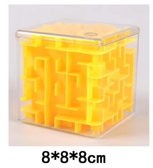 TOBEFU 3D Maze Magic Cube Transparent Six-sided Puzzle Speed Cube Rolling Ball Game Cubos Maze Toys for Children Educational
