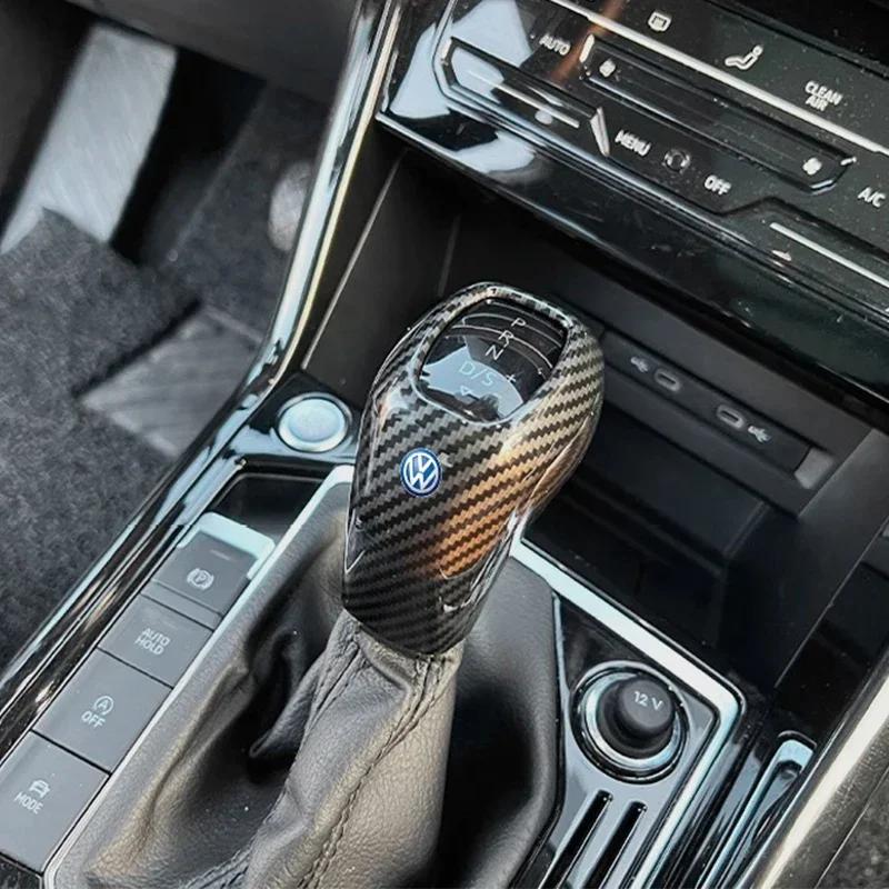 hijk1 ·Car Gear Shift Knob Handle Cover Sticker Decoration Accessories For VW Polo Golf Passat Tiguan Arteon Touareg CC Caddy Magotan