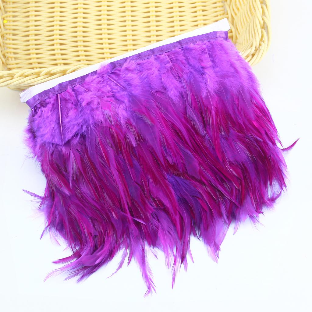Feather1/5/10 Meter Rooster Chicken Feather Trims 4-6 Inch Natural Feathers for DIY Crafts Costume Clothing Hat Mask Making