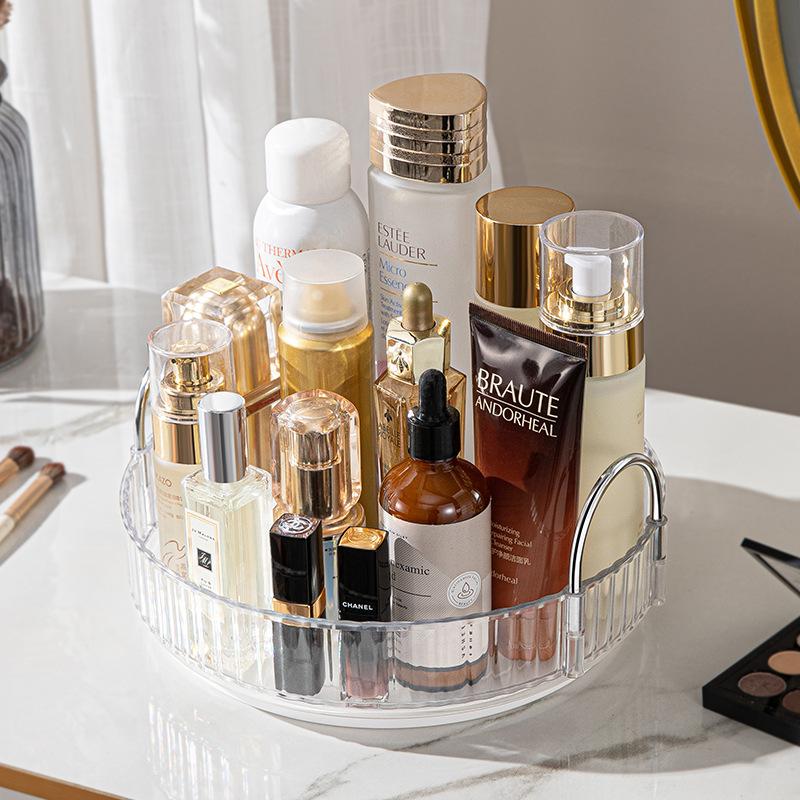 Scaffale Organizer Rotante per Piano Bagno Portaoggetti per Profumi Trucco Scaffale Rotante a 360° Portaoggetti per Cosmetici da Toeletta Scaffali
