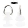 100Pieces Curtain Gliders Hooks Set Easy Sliding Rollers Drapery Curtain Track Roller Carriers Shower Curtain Pulley