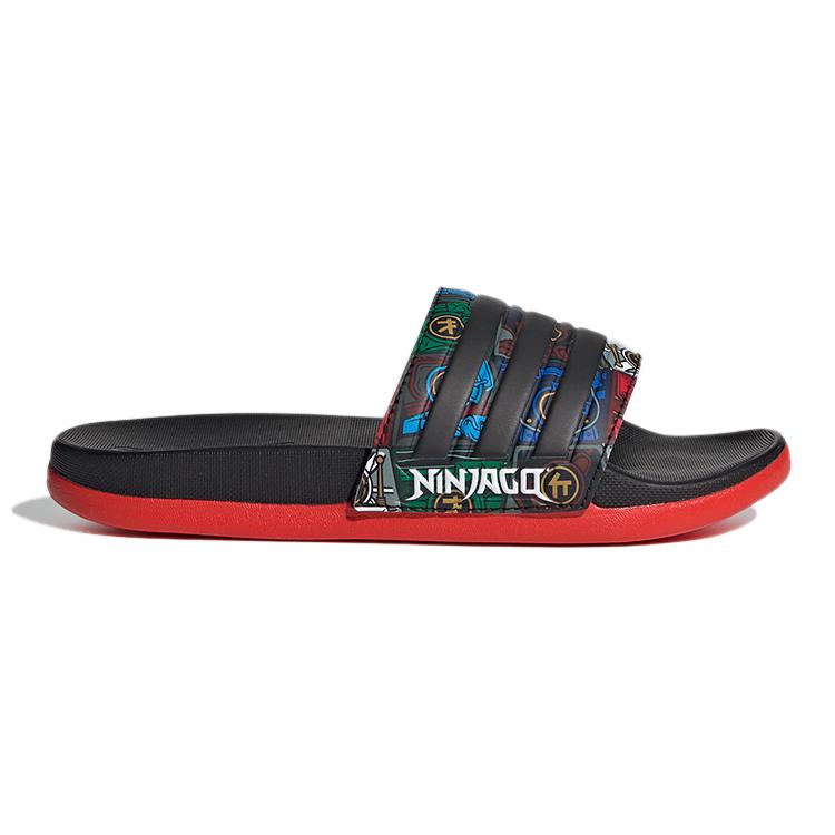 Kids' LEGO X Adidas Adilette Comfort K Slippers Black Red FY8835