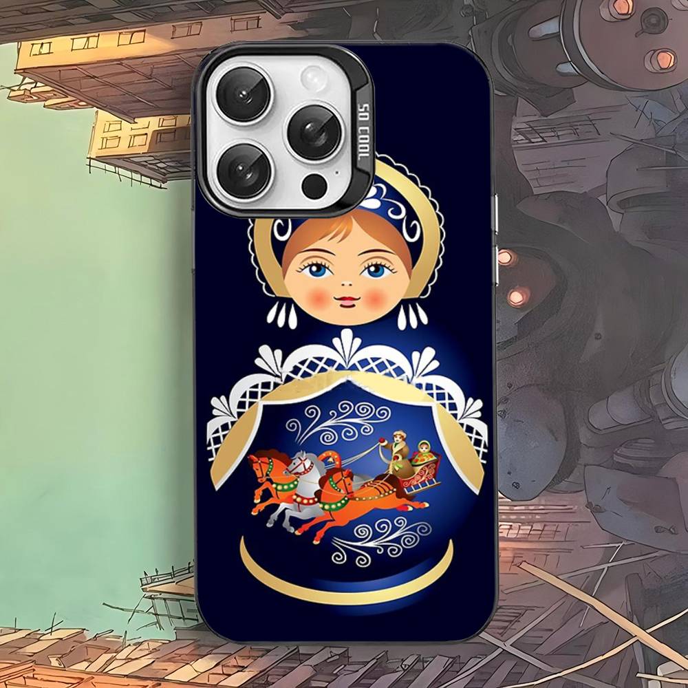 Russian Dolls Matryoshka Cute Phone Case For IPhone 17 16 15 14 13 Pro Max Plus Matte Color Back Cover