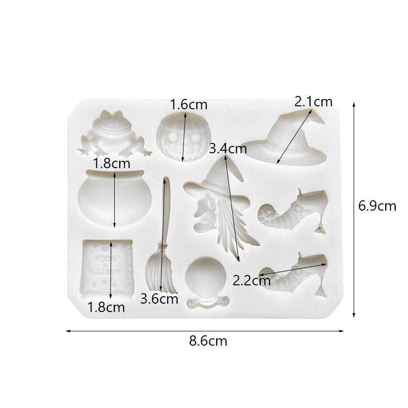 

Ведьмина шляпа, тыквенный фонарь, метла, силиконовая форма для Хэллоуина, форма для выпечки шоколадных кексов, инструменты для украшения тортов из помадки