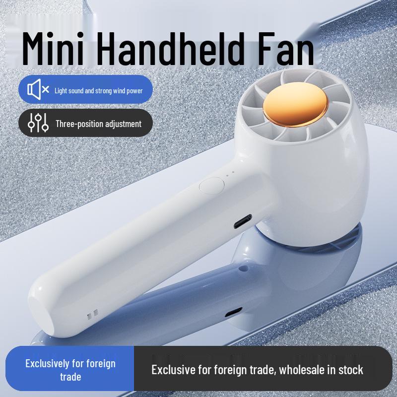 New USB Rechargeable Mini Handheld Fan with Strong Wind Power