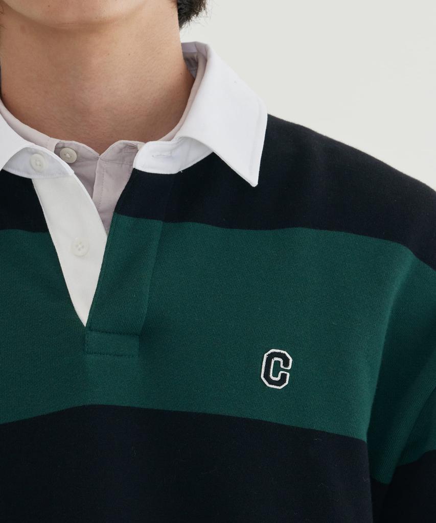 COVERNAT Small C Logo Rugby Sweatshirt Green