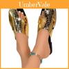 Stylish Summer Women's Closed Toe Sandals In Trendy Gold And Silver Colors For Casual Wear