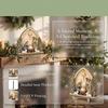 2D Flache Religiöse Figur Tischornament Vintage Rustikal Weihnachten Gebetsmotiv Schild Kirche