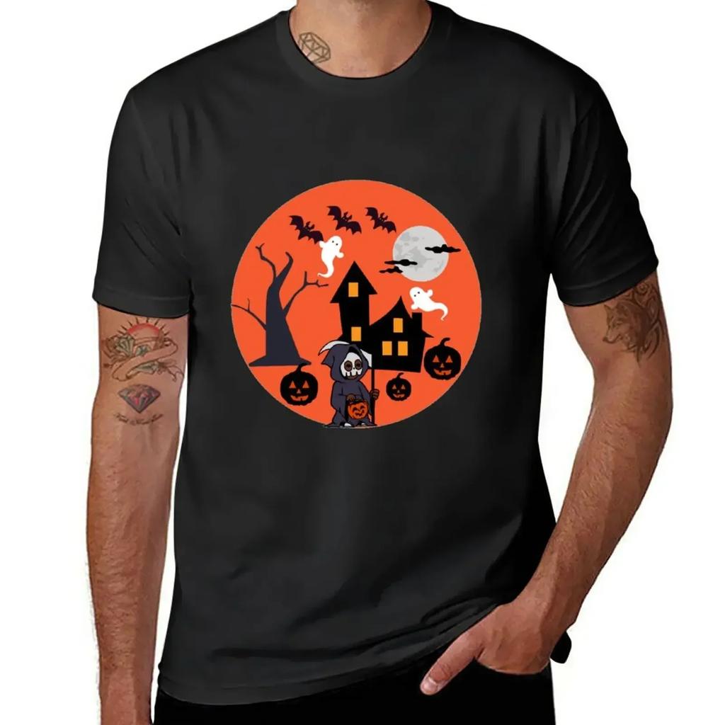 fall, Halloween, funny, cute,gift,ghost, bat T-Shirt summer tops aesthetic clothes mens t shirt