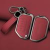 Interior Mouldings Car Flip Key Case Cover Shell Fob For Jeep Gladiator JT Sahara JLU Wrangler JL Rubicon 2018 2019 Alloy Leathe
