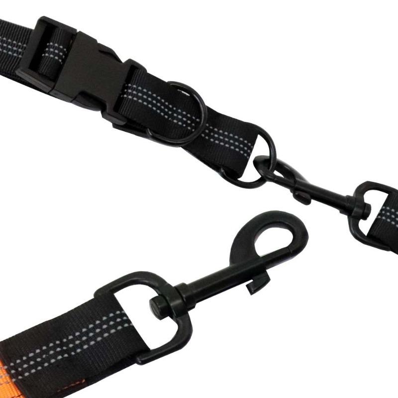 Double Stretch Running Leash Pet Leash Portable Running Reflective Double Stretch Dog Leash
