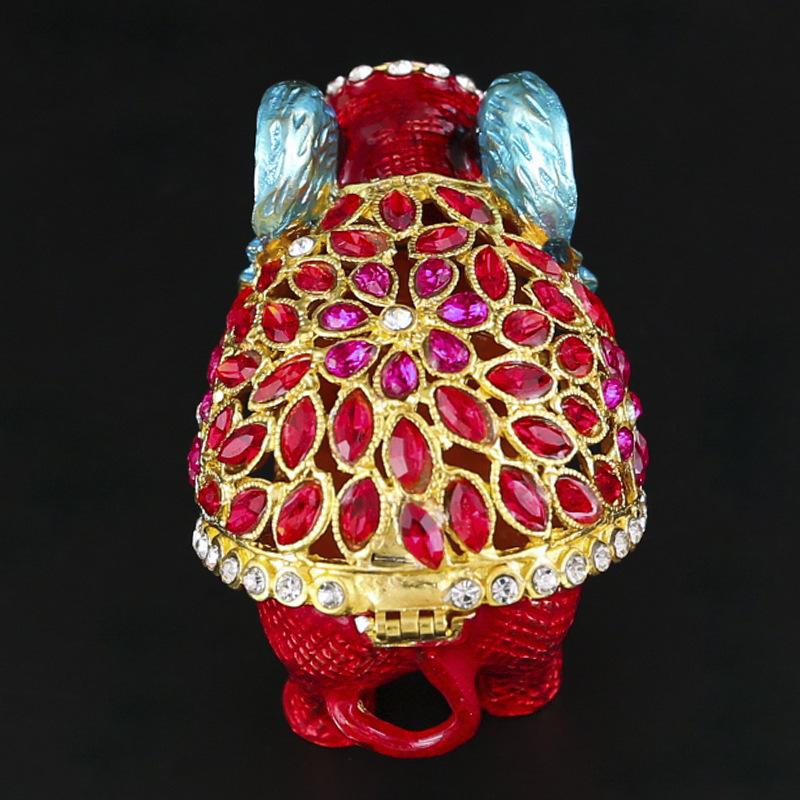 Diamond Elephant Jewelry Box Enamel Craft Storage Box Jewelry Box Wedding Gift Birthday Gift