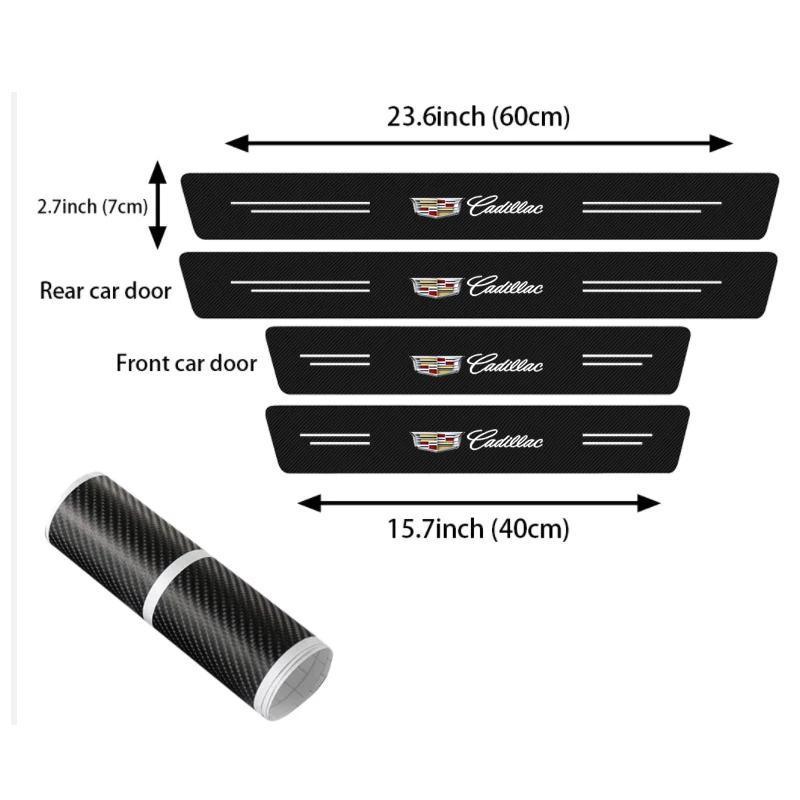 Carbon Fiber Car Stickers Car Door Trunk Protective Strip Decal for Cadillac CTS DTS STS XTS ATS BLS SLS Deville CT5 CT6 XT5 XT6