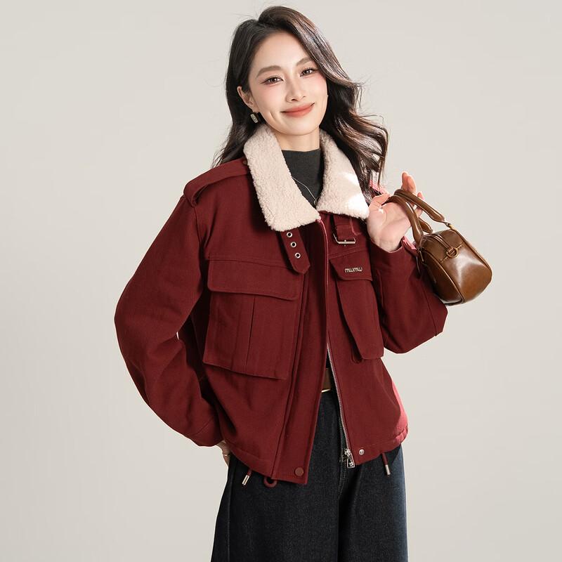 TERRE BLEUE Women's Plush-Lined Winter Warm Jacket