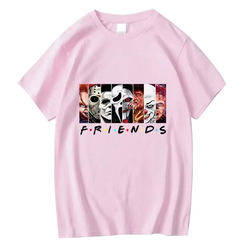 Men's High Quality T-shirt 100% Cotton T-shirt Funny Friends Print T Shirt Loose Summer Cool O-neck Men T-shirt Casual Tops