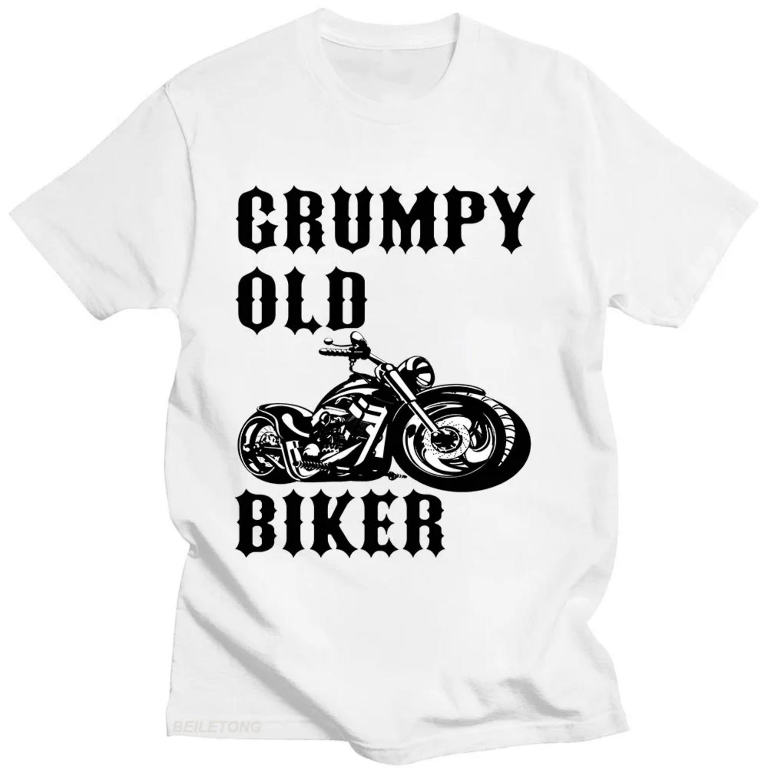 

Old Man T Shirt Motorcycle Grumpy Short Sleeve Unisex Fashion Tee-shirt Summer Casual High Quality Tshirt Camisetas O-neck Tees S чёрный